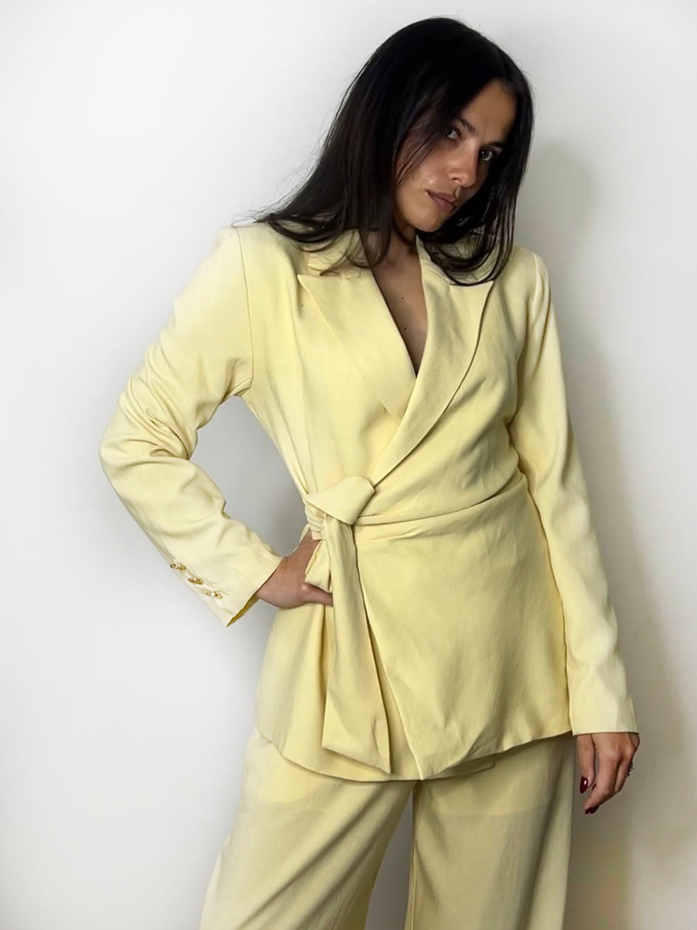 LINEN TIE SUIT SAND
