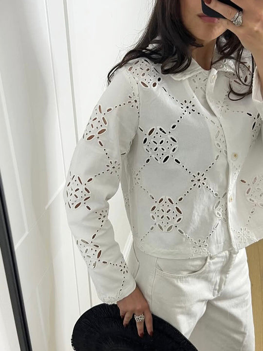 ANGLAISE DENIM SHIRT WHITE