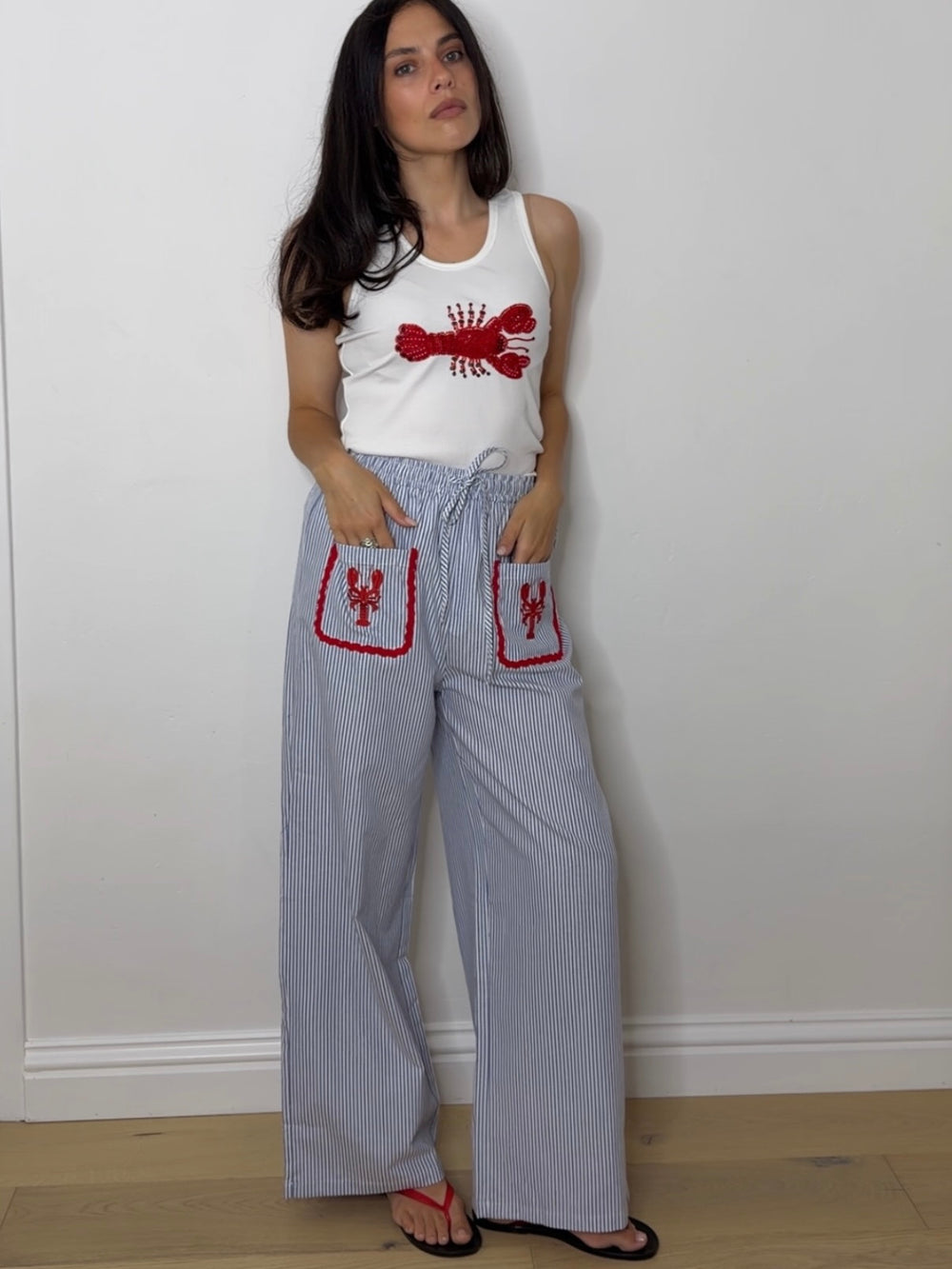 LOBSTER STRIPE PALAZZO