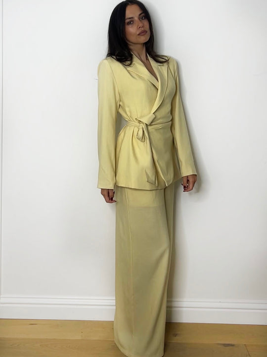 LINEN TIE SUIT SAND