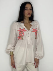 SMILE PALM BEAD BLOUSE