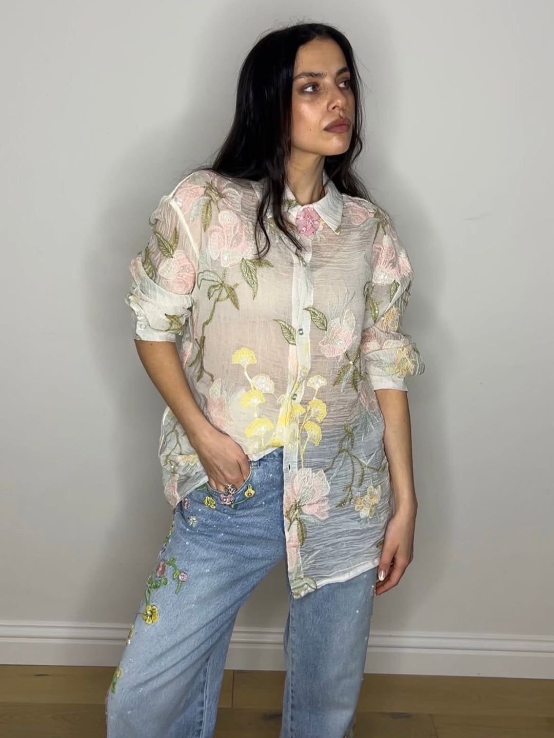 MEADOW EMBROIDERED SHIRT PASTEL