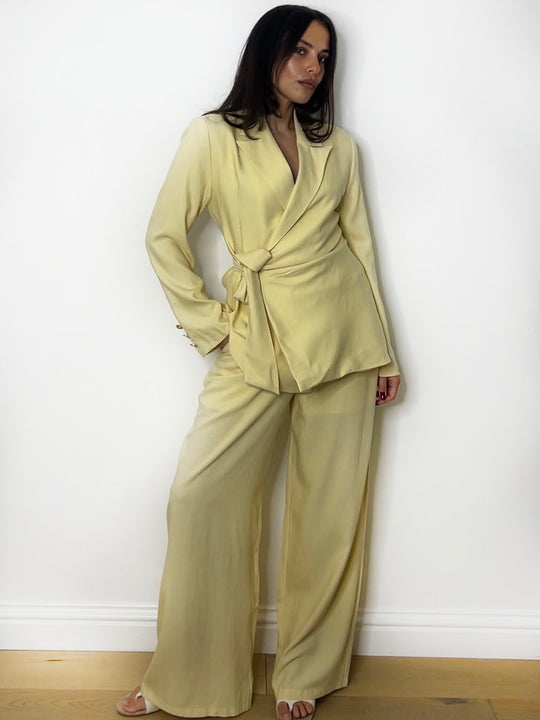LINEN TIE SUIT SAND