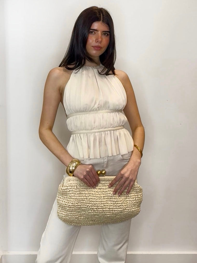 LULU HALTER TOP CREAM