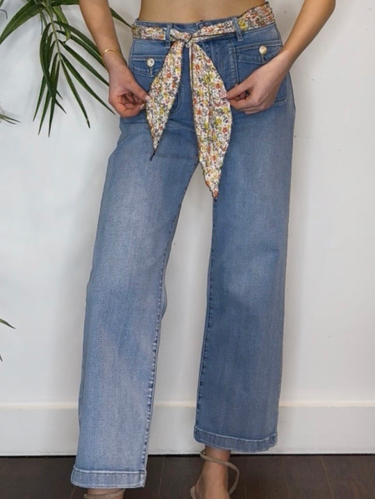 DAISY SCARF DENIM JEANS