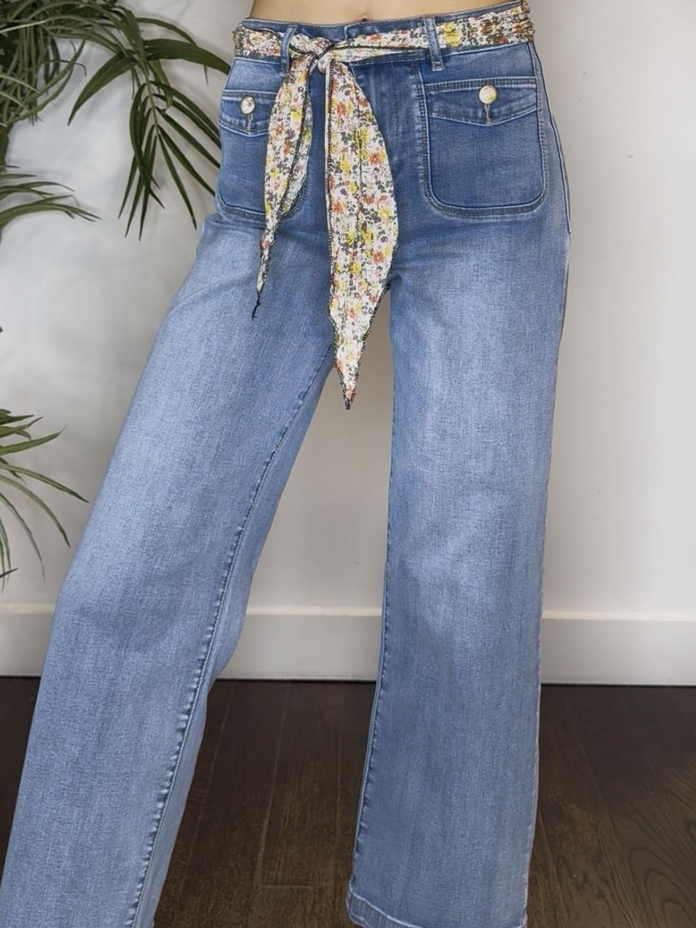 DAISY SCARF DENIM JEANS