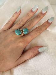 DOUBLE GEM RING TURQUOISE