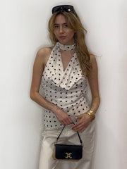 POLKA DOT HALTER TOP