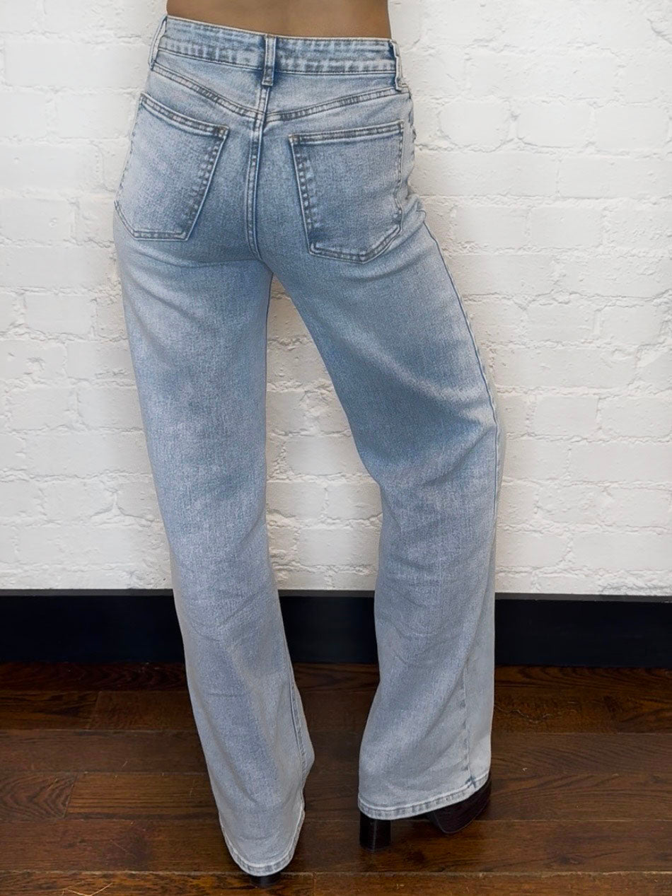 PLAIT POCKET DENIM JEANS