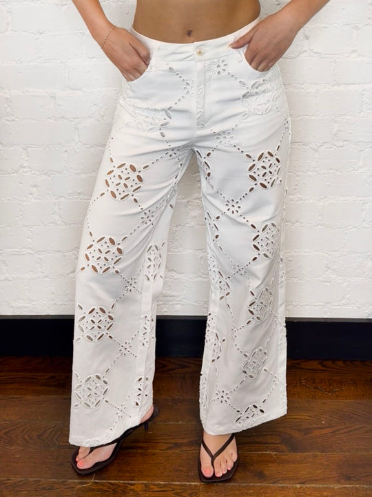 ANGLAISE TROUSERS WHITE