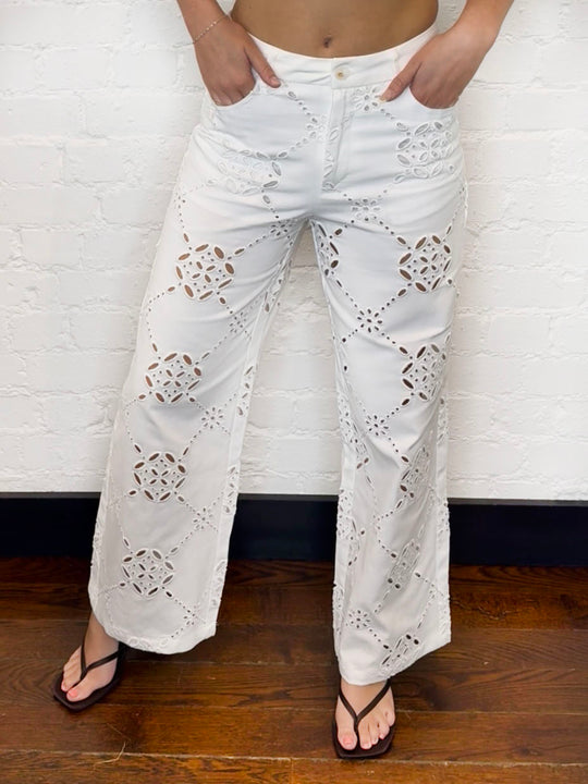 ANGLAISE TROUSERS WHITE