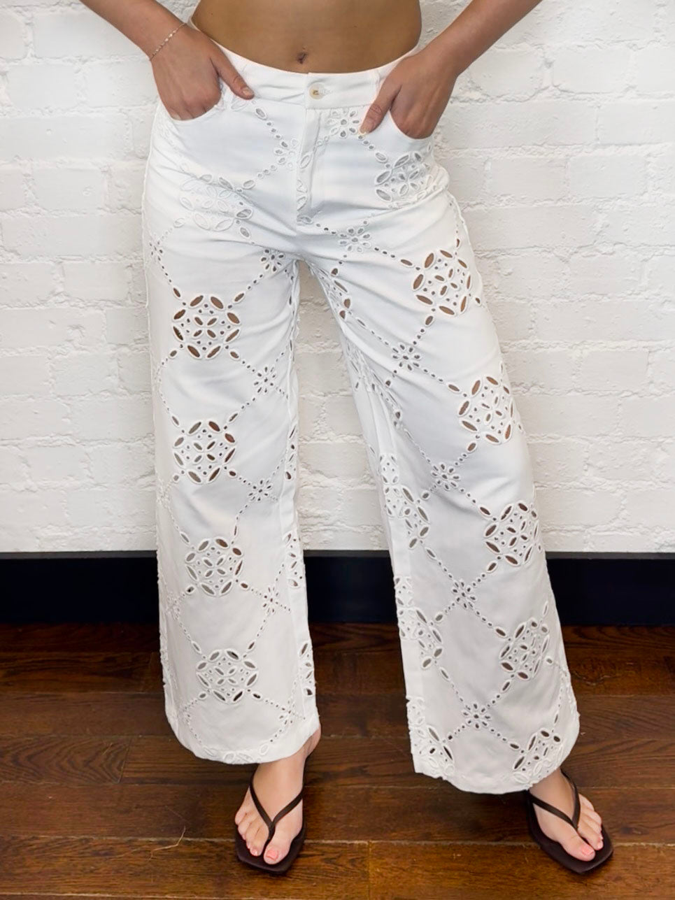 ANGLAISE TROUSERS WHITE