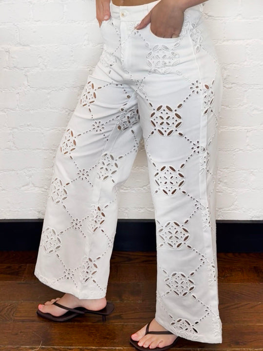 ANGLAISE TROUSERS WHITE