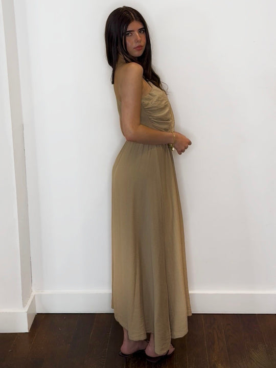 TARA MAXI DRESS CAMEL