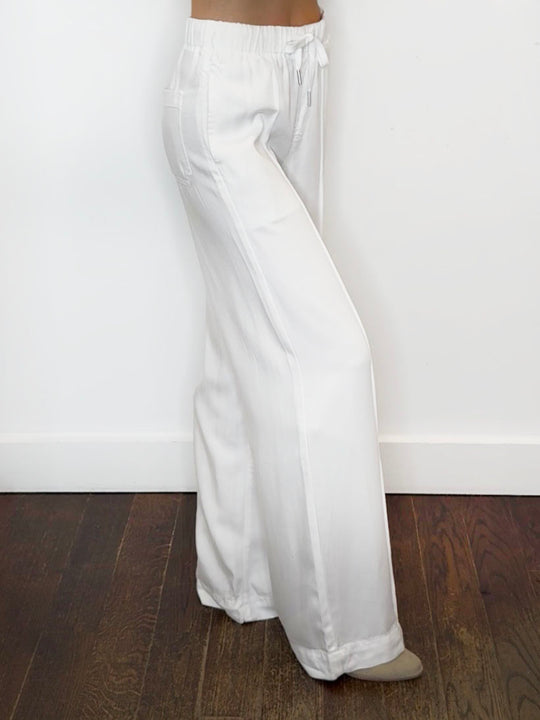 TWILL DRAWSTRING PALAZZO