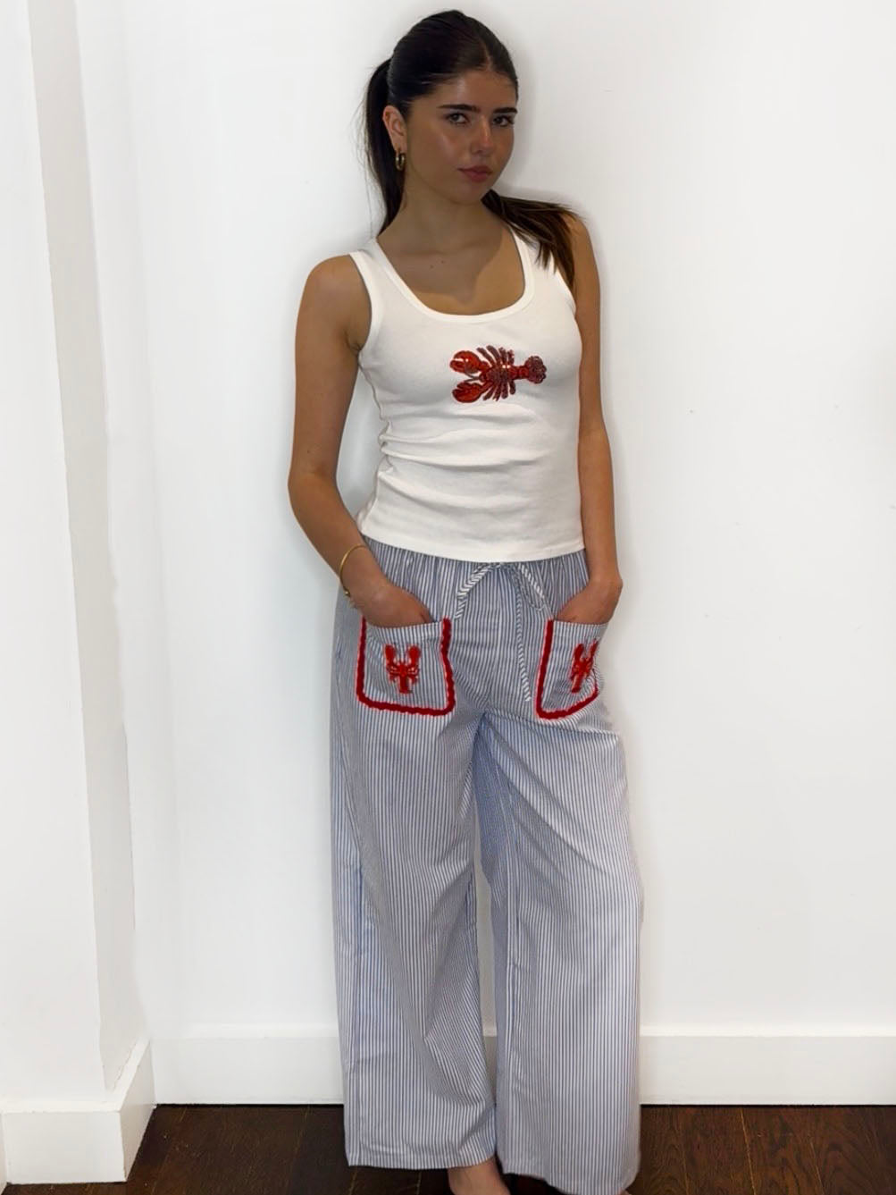 LOBSTER STRIPE PALAZZO