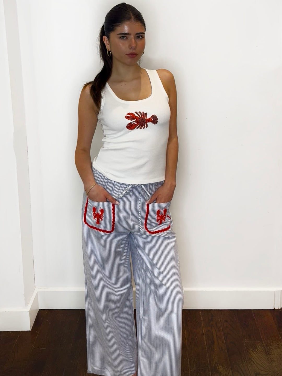 LOBSTER STRIPE PALAZZO