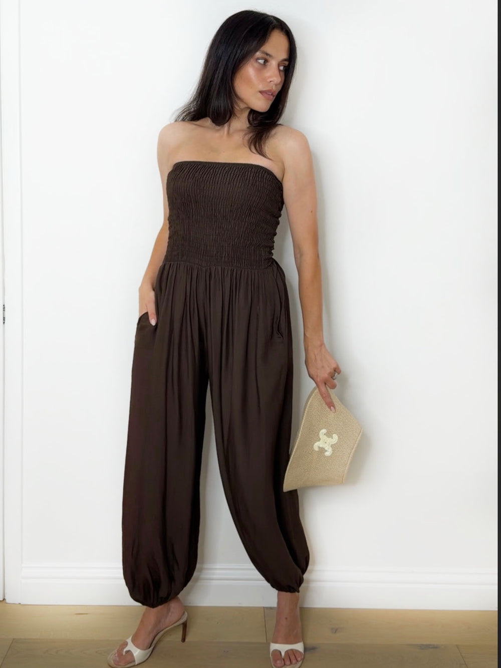 BALLOON JUMPSUIT CHOC